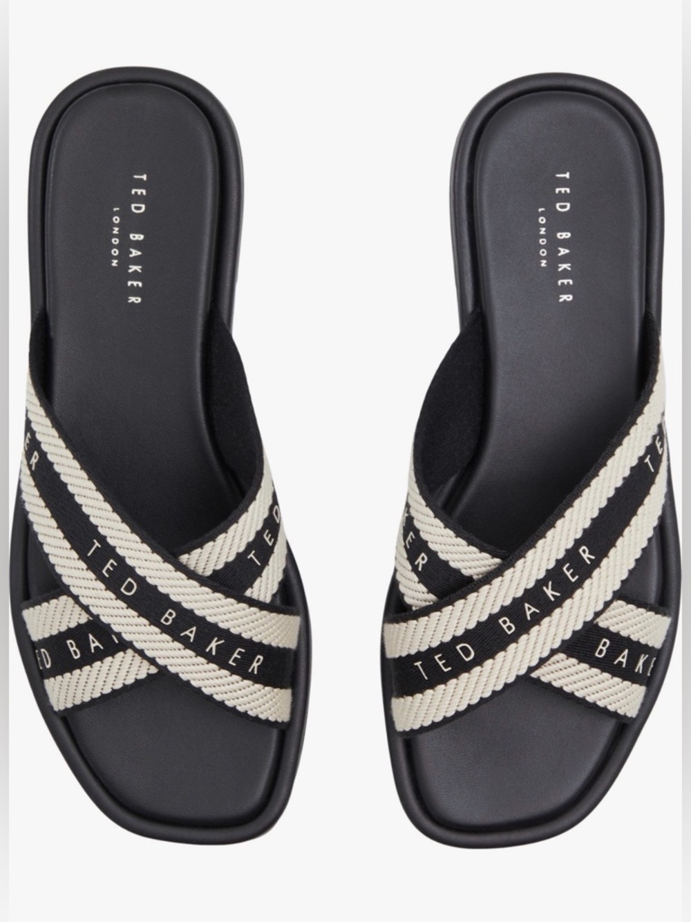 Ted Baker Women's Ashika Slip On Crisscross Slide Sandals new